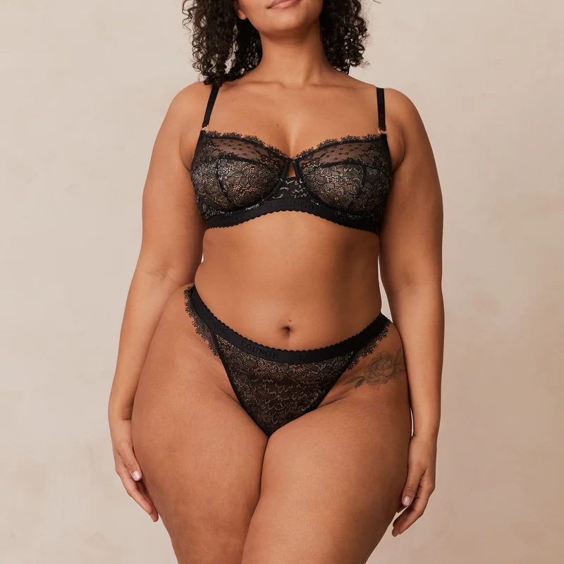 Desire Balcony Bra - Black