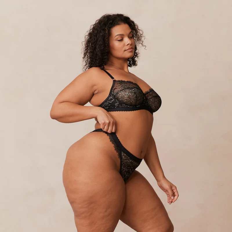 Desire Balcony Bra - Black