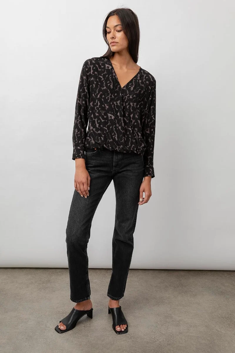 Hillary Diffused Cheetah Top