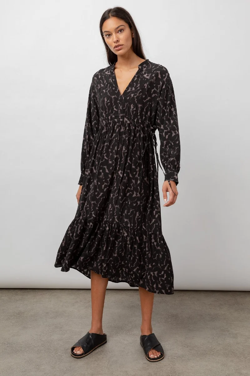 Maple Diffused Cheetah Midi Dress