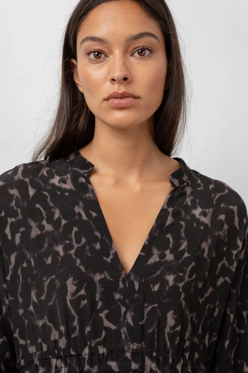 Maple Diffused Cheetah Midi Dress