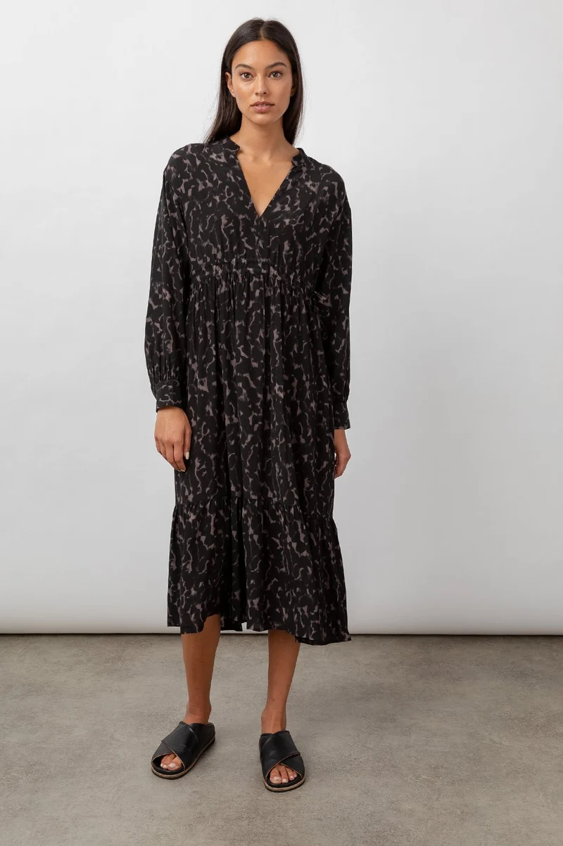 Maple Diffused Cheetah Midi Dress