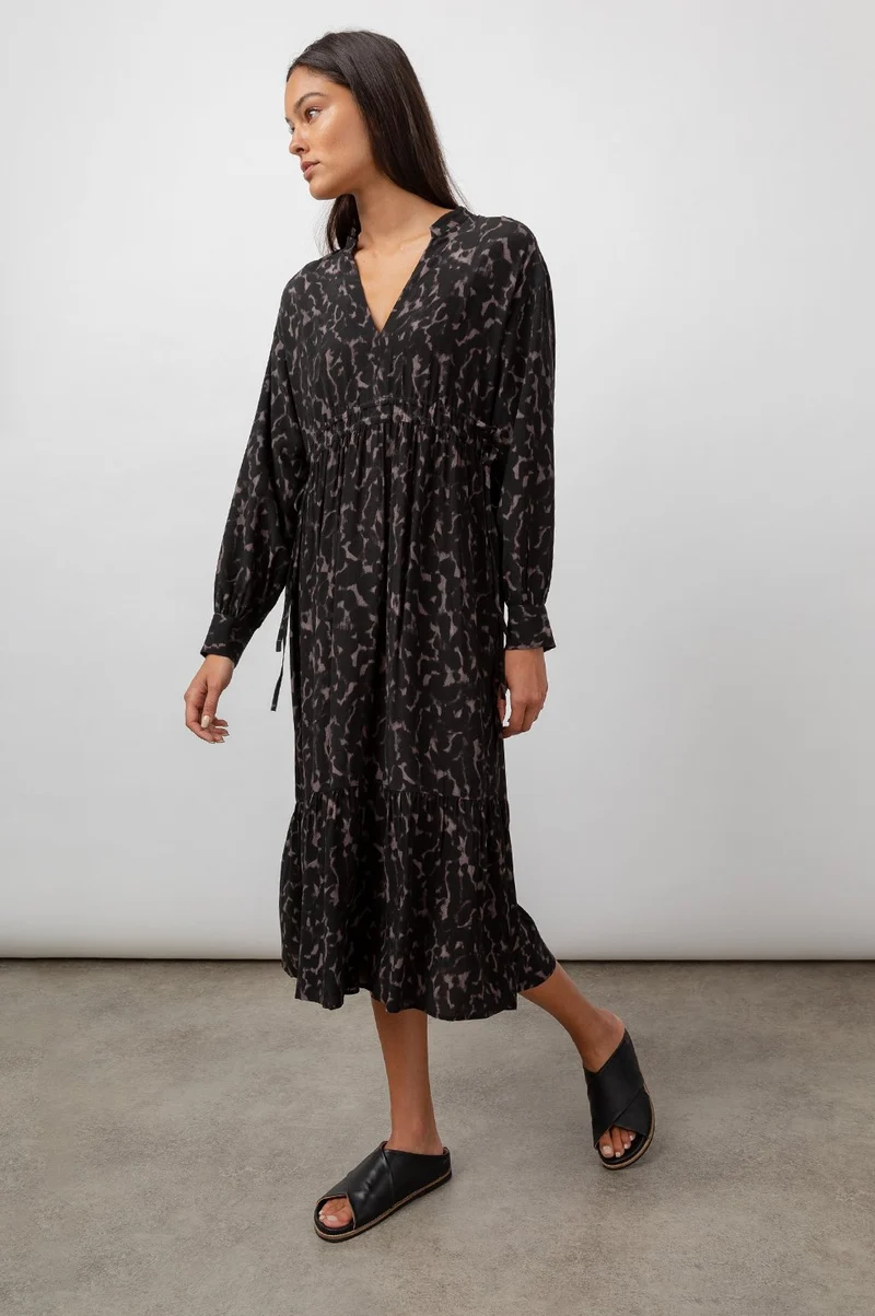 Maple Diffused Cheetah Midi Dress