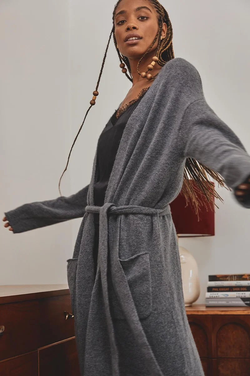 Ansel Charcoal Cardigan