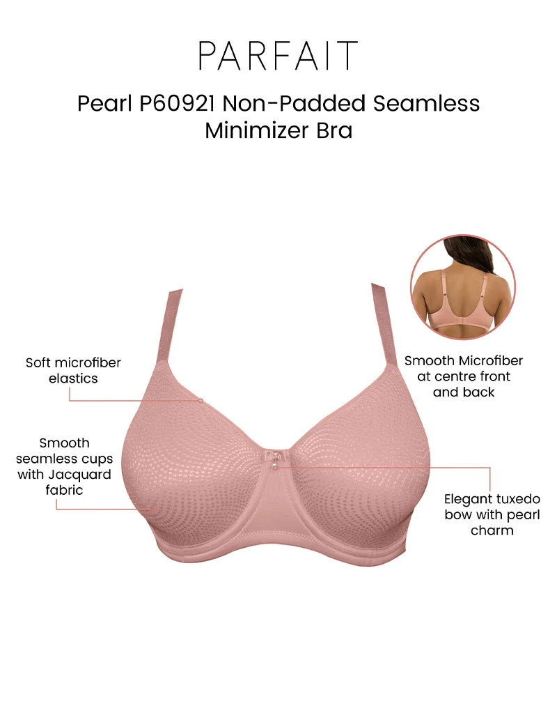 Parfait Pearl Unlined Seamless Minimizer Bra Peach Pink