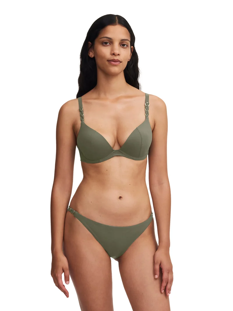 Chantelle Bademode – Emblem bedeckender Bügel-Bikini Khakigrün