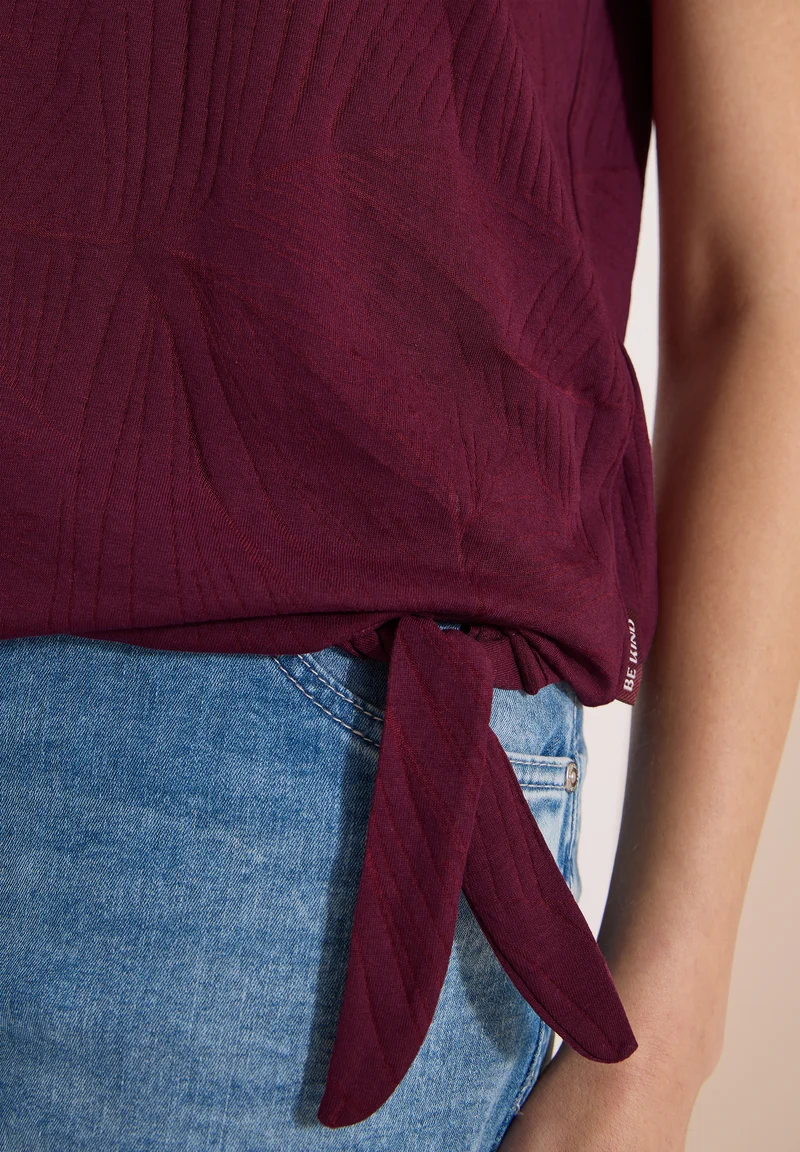 Shirt im Ausbrenner-Look mit Wording