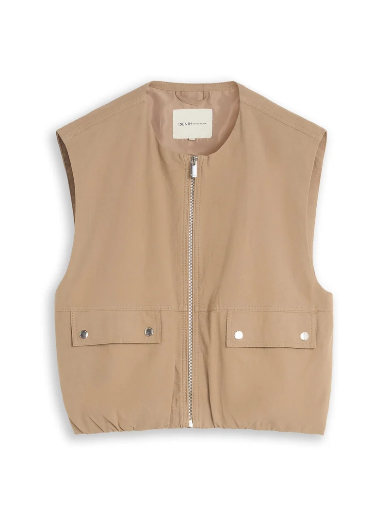 Loose Fit Weste mit Taschen