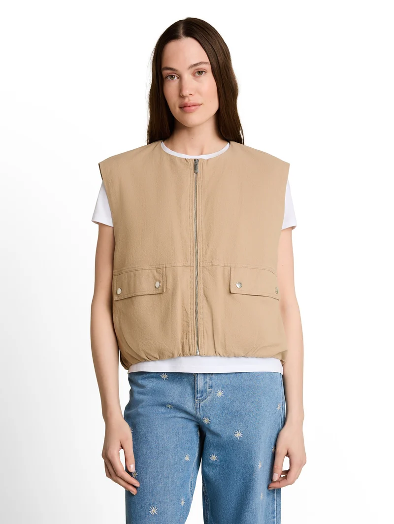 Loose Fit Weste mit Taschen