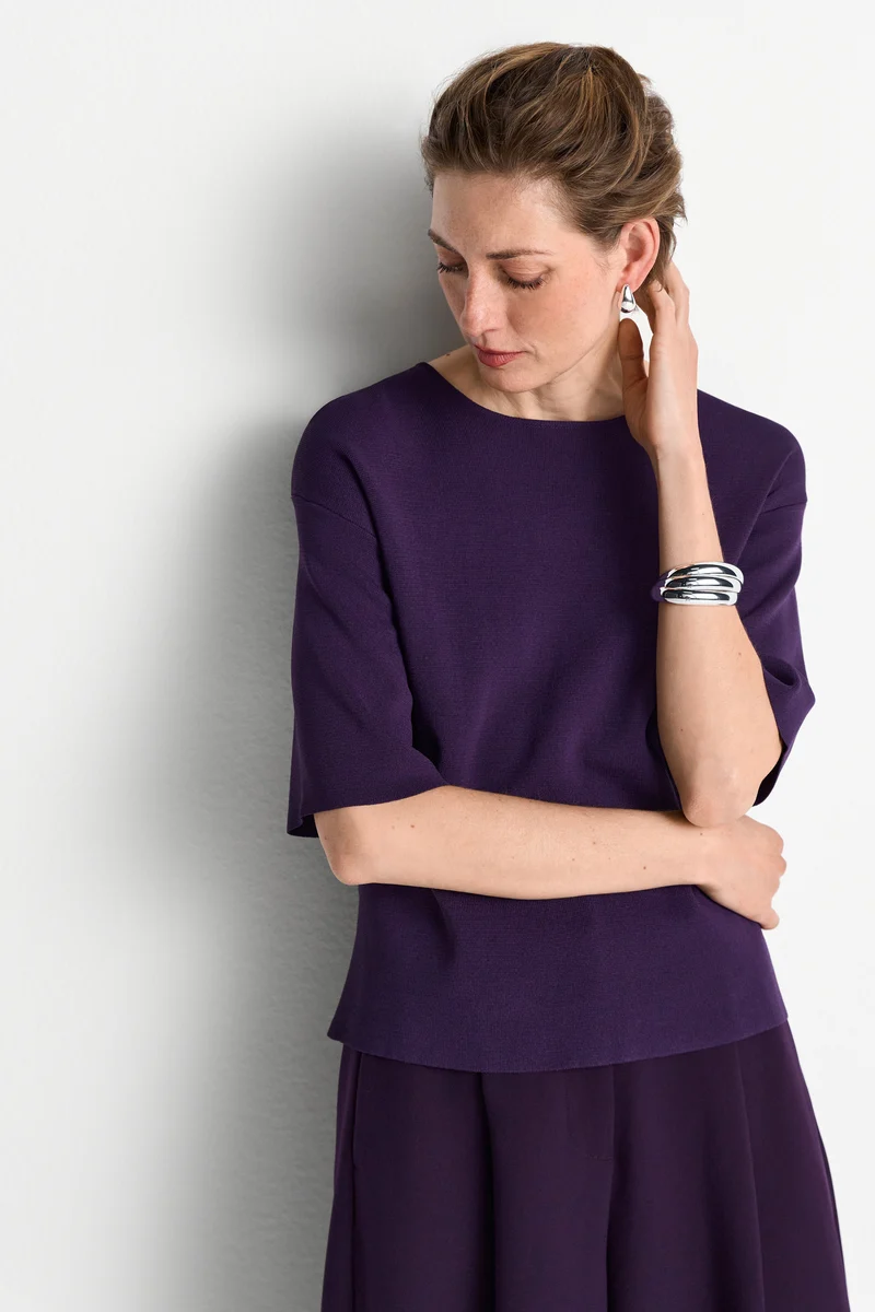 Crew Neck Short Sleeve Jumper Set
