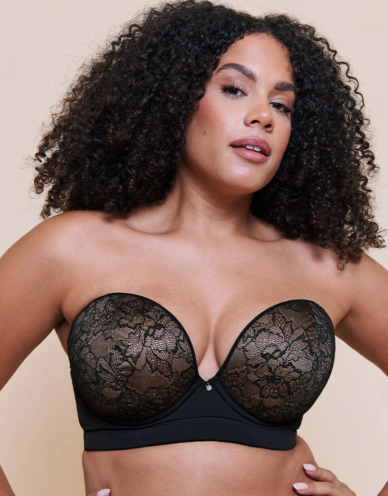 Curvy Kate Hey Girls SuperPlunge Strapless Multiway Bra Black/Latte