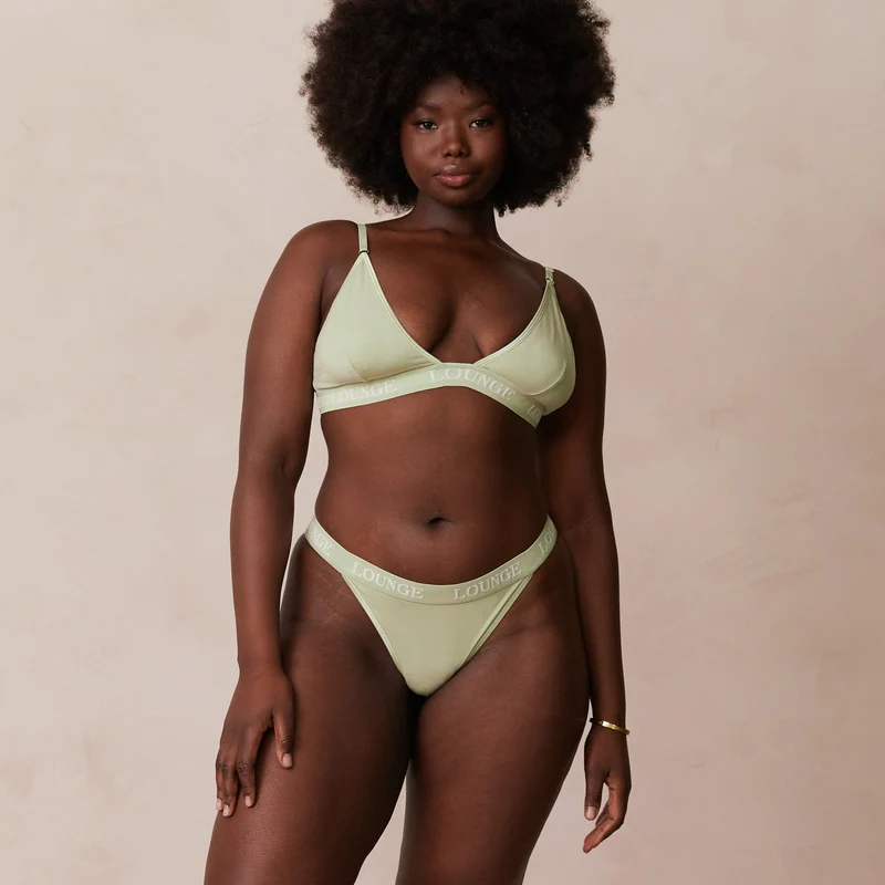Bamboo Triangle Bra - Olive