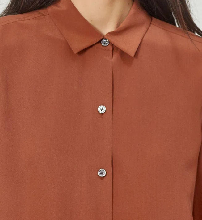 Essential Brown Silk Shirt