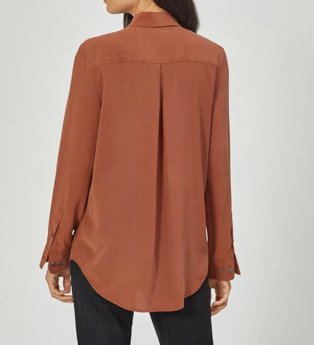 Essential Brown Silk Shirt