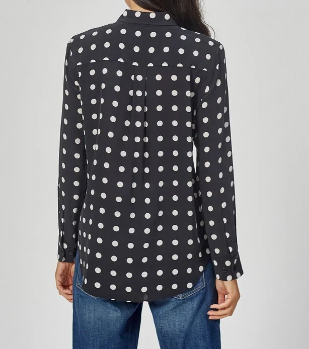 Slim Signature Black Silk Shirt