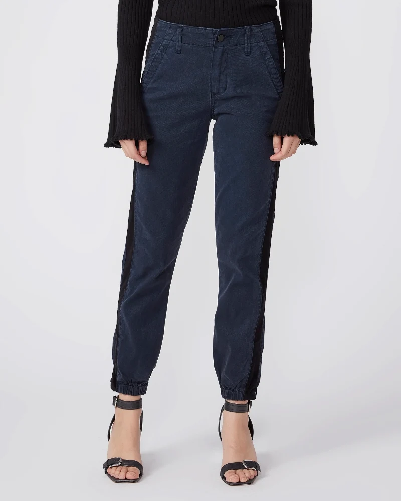 Mayslie Navy with Velvet Side Stripe