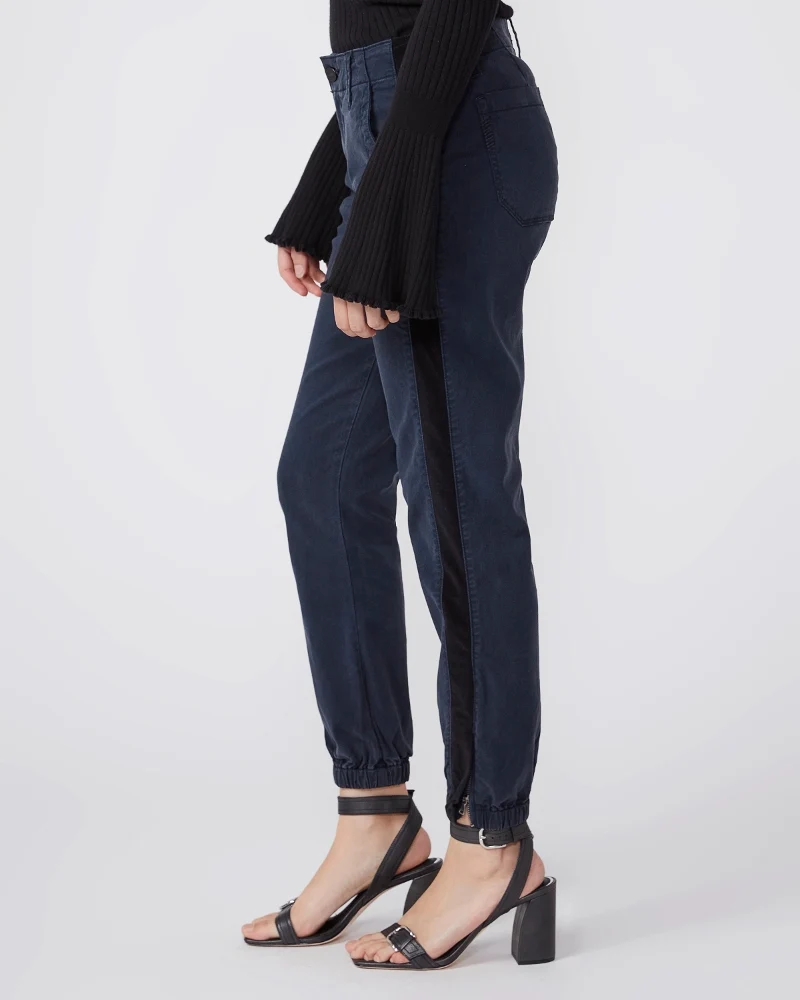 Mayslie Navy with Velvet Side Stripe