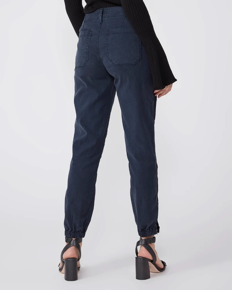 Mayslie Navy with Velvet Side Stripe