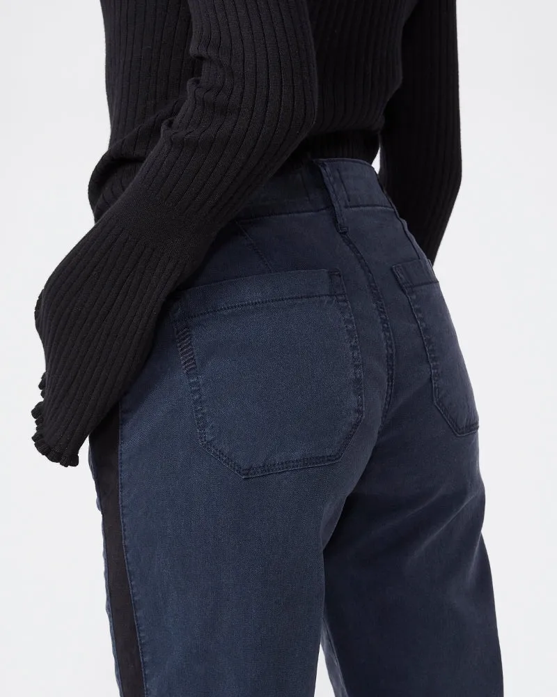 Mayslie Navy with Velvet Side Stripe