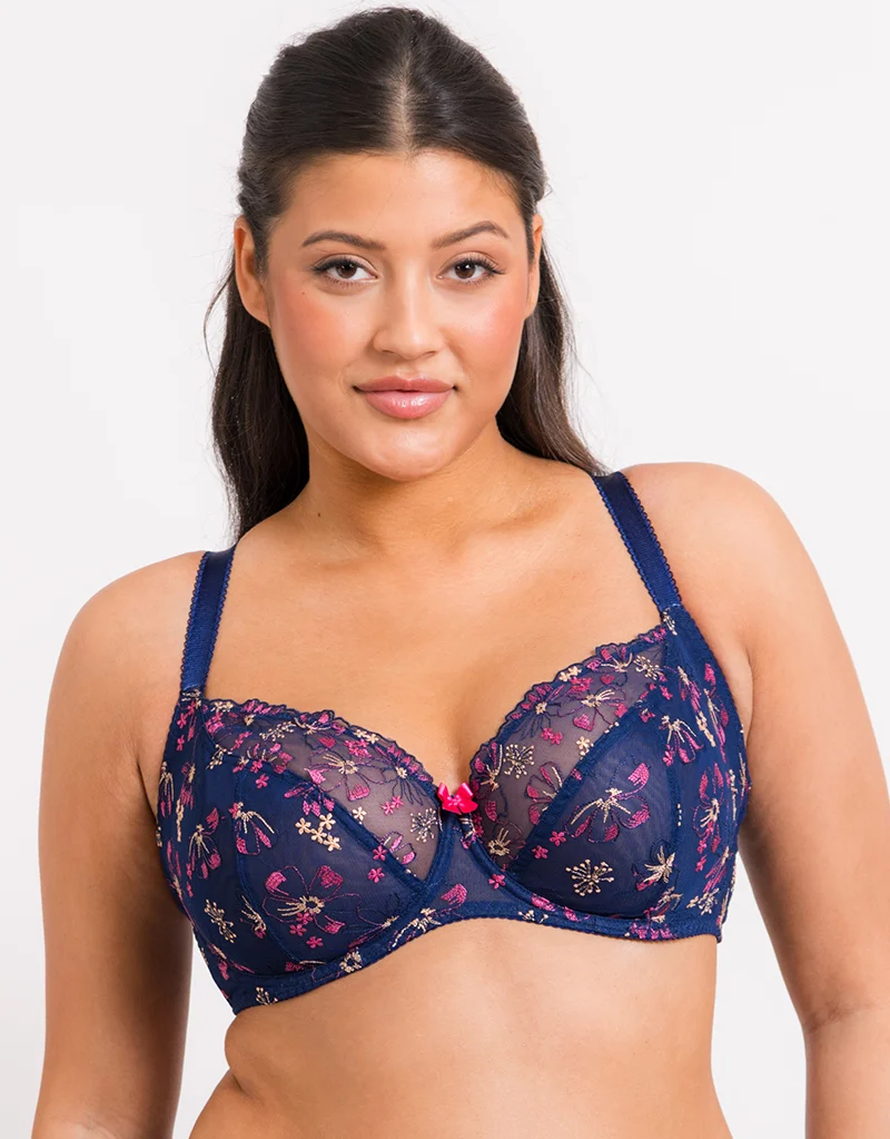 Flirtelle Rosie Balcony Bra Navy Mix