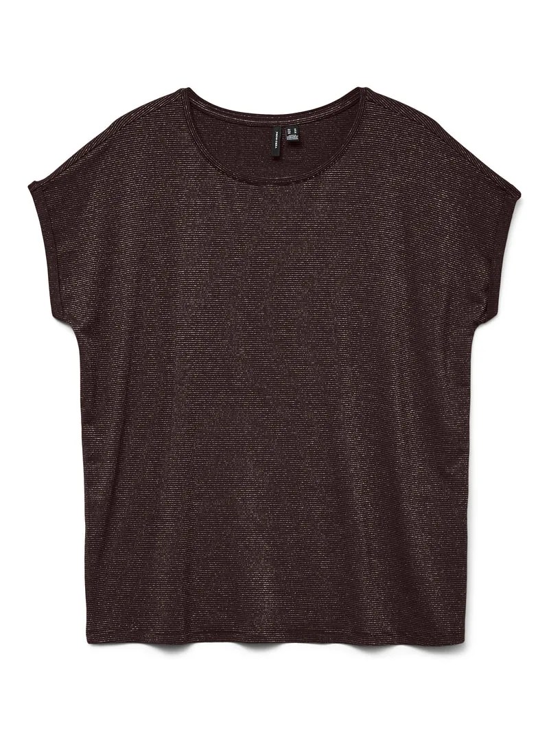 VMLAVA GLITTER SS TOP STRIPE LX JRS NOOS
