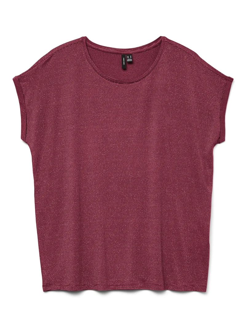 VMLAVA GLITTER SS TOP STRIPE LX JRS NOOS