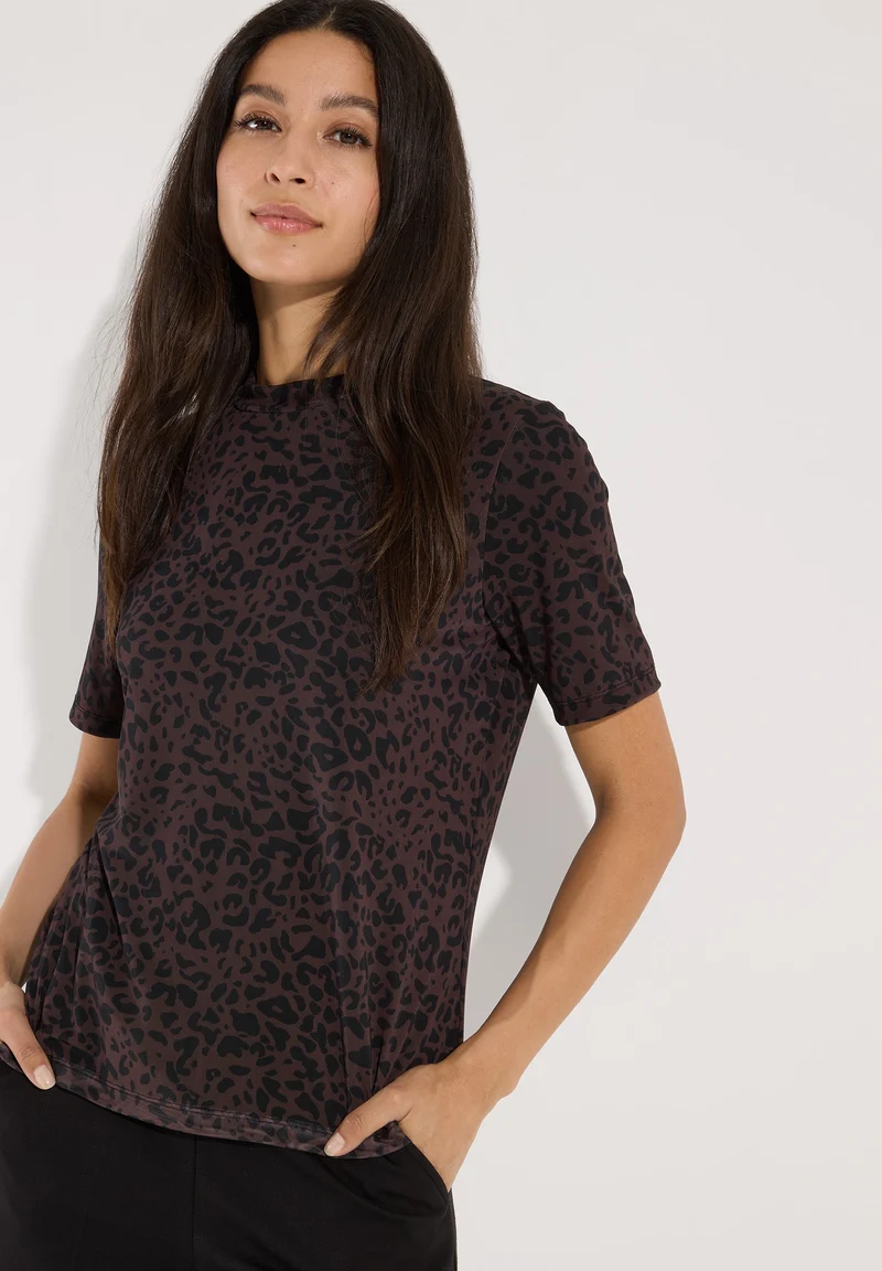 Meshshirt mit Leomuster