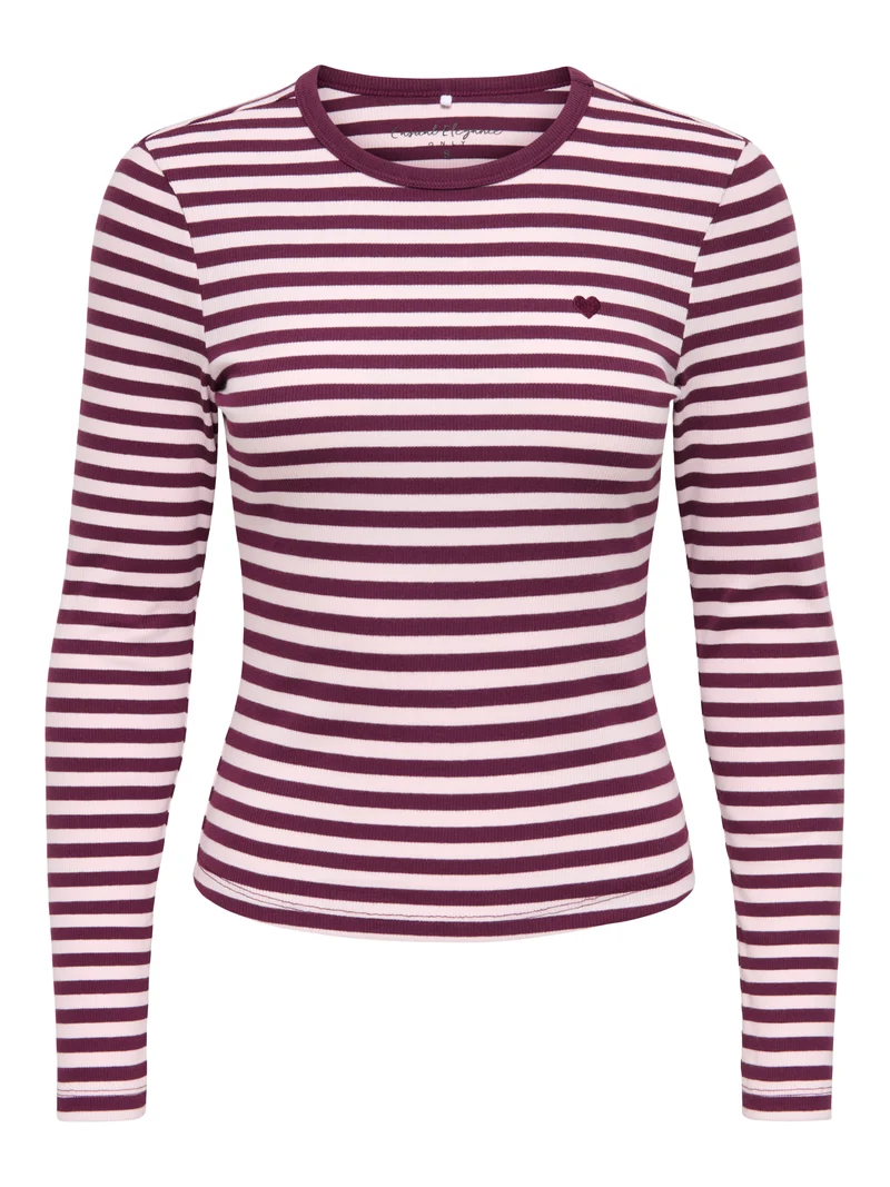 ONLVAL L/S O-NECK STRIPE TOP JRS