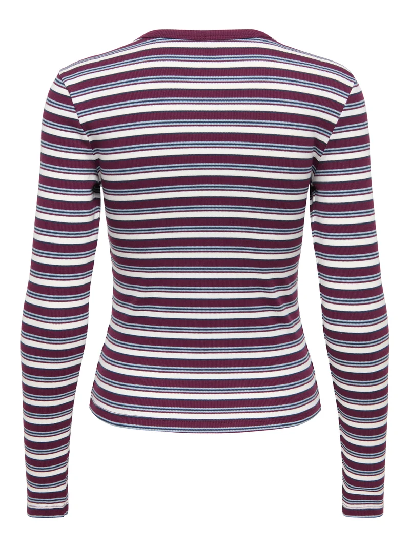 ONLVAL L/S O-NECK STRIPE TOP JRS