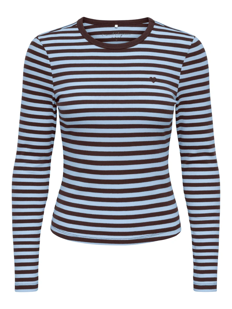 ONLVAL L/S O-NECK STRIPE TOP JRS