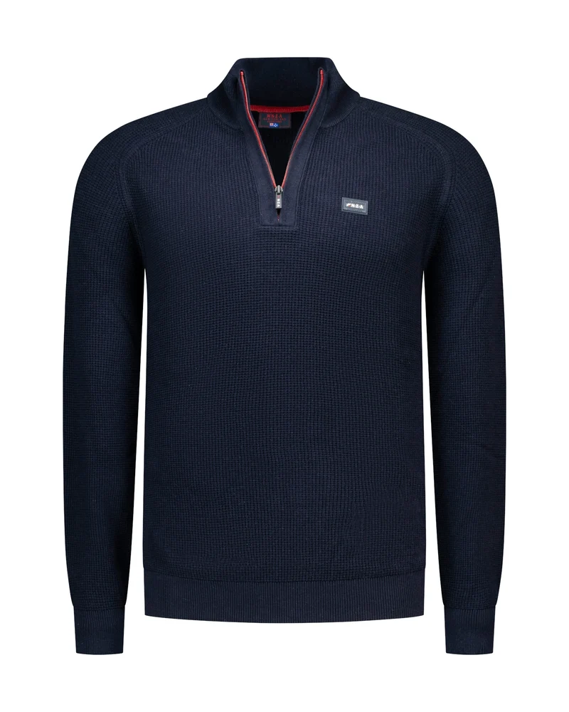 PULLOVER HALF ZIP, OXFORD NAVY MELANGE