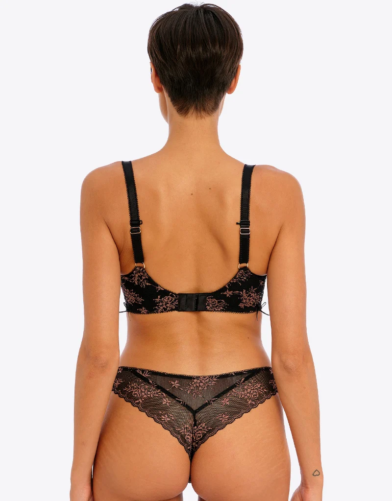 Freya Offbeat Decadence Side Support Bra Black