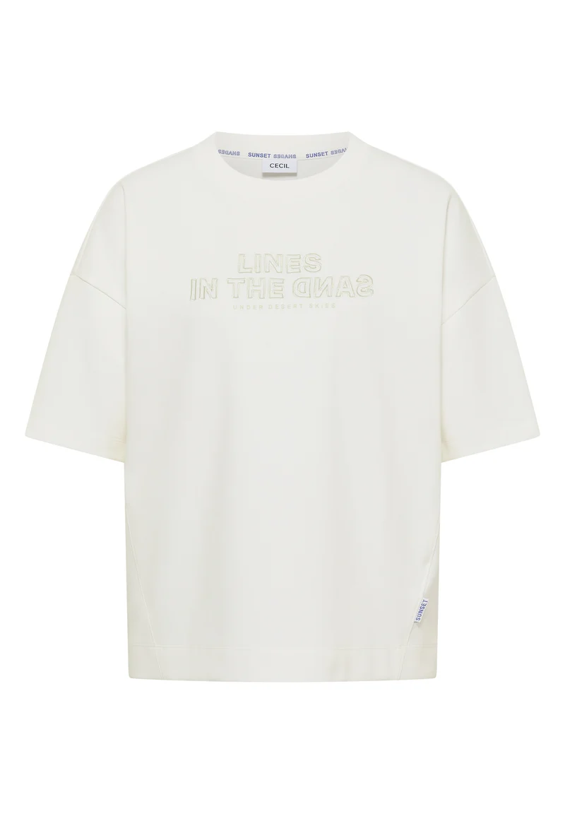 Kurzarm Sweatshirt mit Embroidery