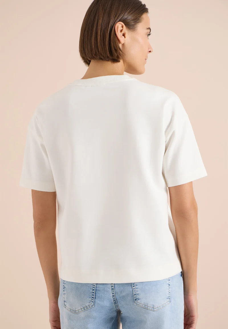 Kurzarm Sweatshirt mit Embroidery