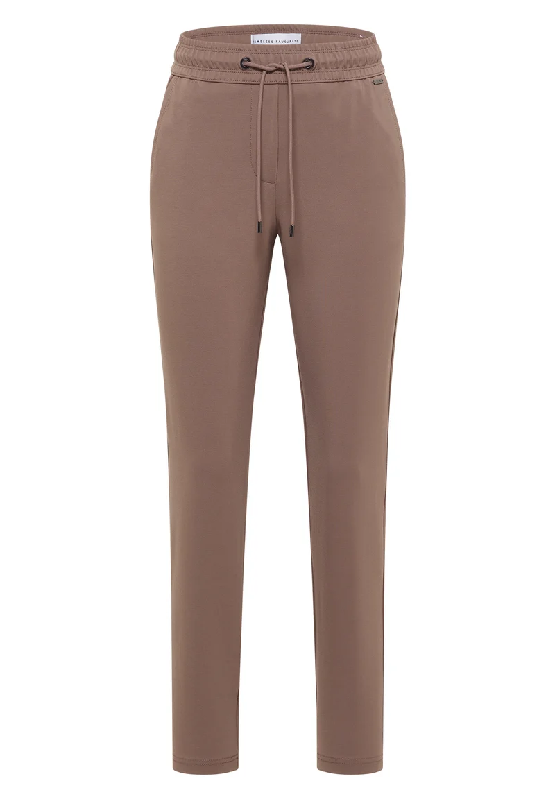 Mid Waist Slim Leg Hose im Casual Fit