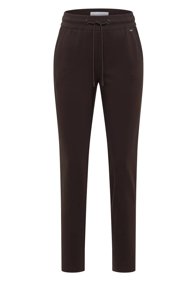Mid Waist Slim Leg Hose im Casual Fit