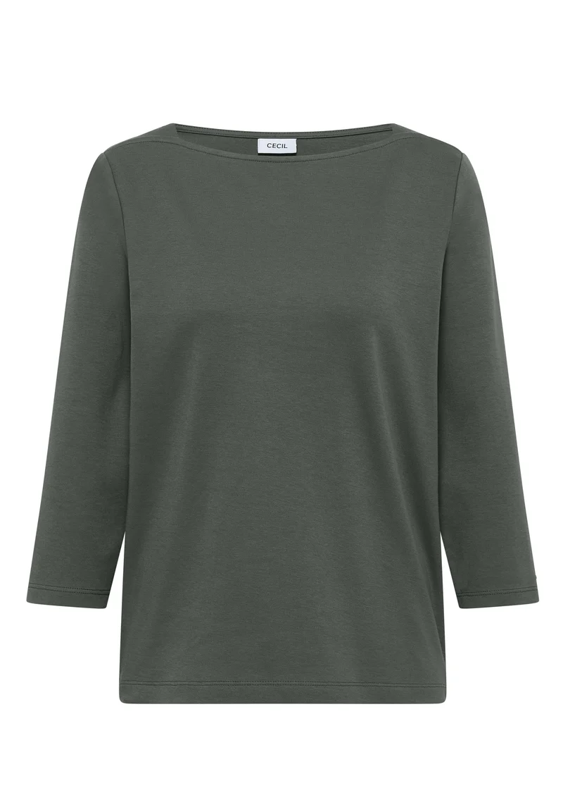 Basic Shirt mit U-Boot-Ausschnitt