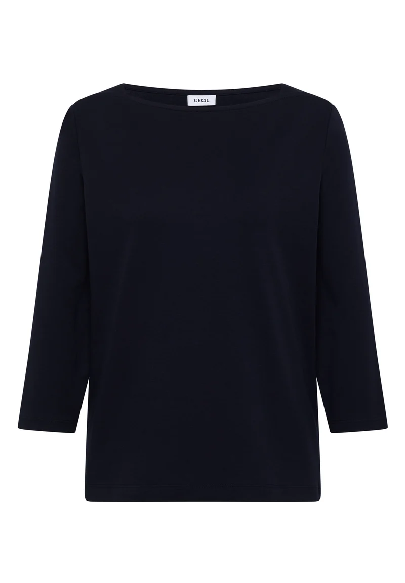 Basic Shirt mit U-Boot-Ausschnitt