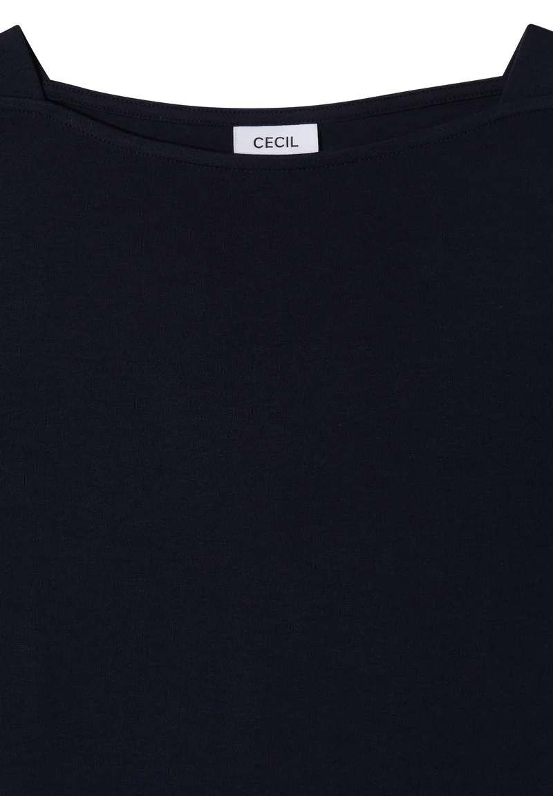 Basic Shirt mit U-Boot-Ausschnitt