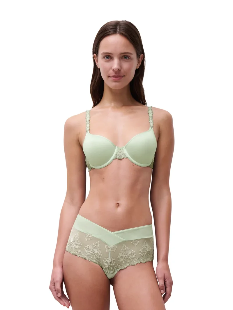 Chantelle – Champs-Élysées Memory Foam T-Shirt-BH, Grüner Puder