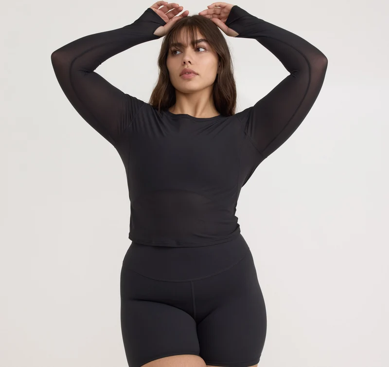 Active Mesh Long Sleeve Tee