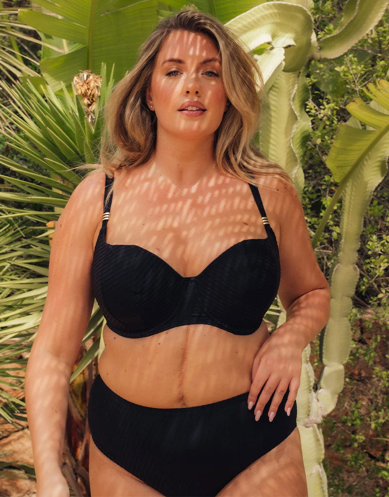 Curvy Kate Jet Set High Waist Bikini Brief Black