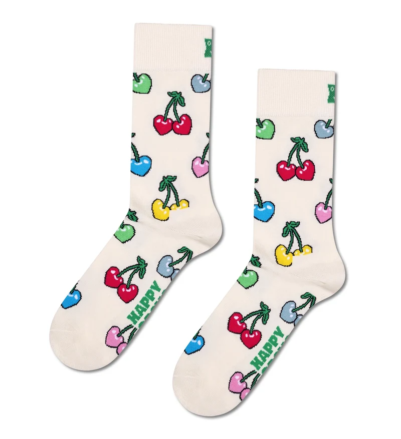 Cherry Heart Sock