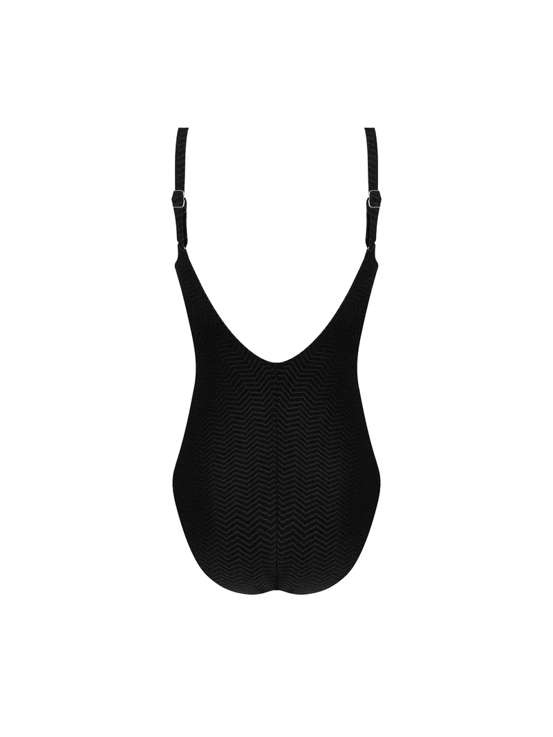 Antigel Swimwear von Lise Charmel - La Zigzag Full Cup Bügel-Badeanzug Schwarz