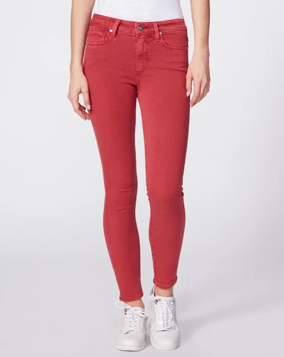 Hoxton Red Ankle Skinny Denim