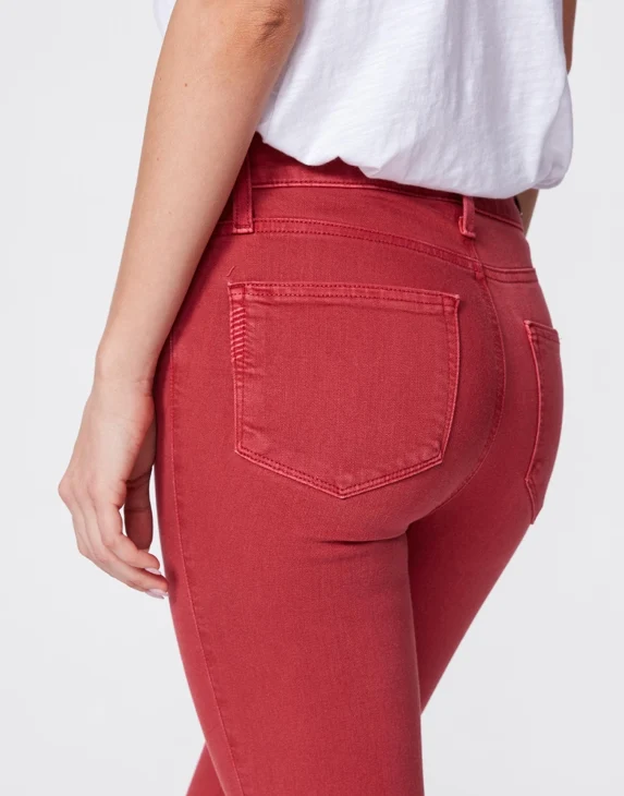 Hoxton Red Ankle Skinny Denim
