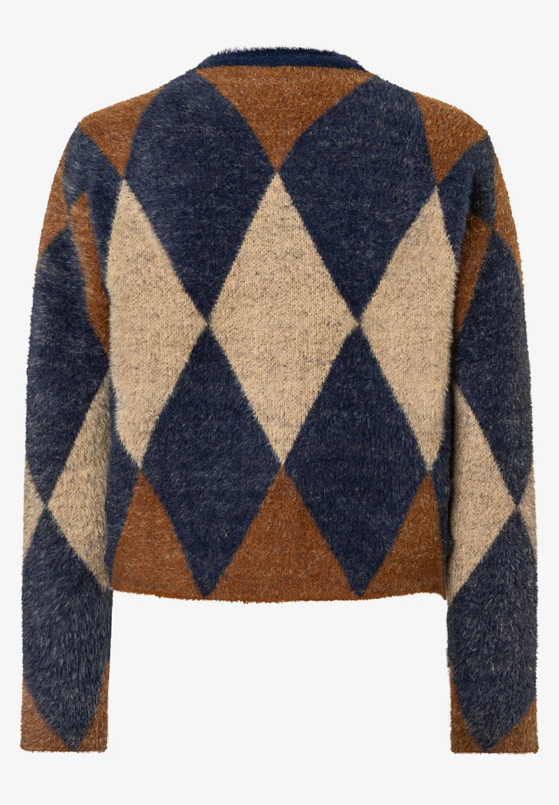 Cardigan mit Rhomben-Muster