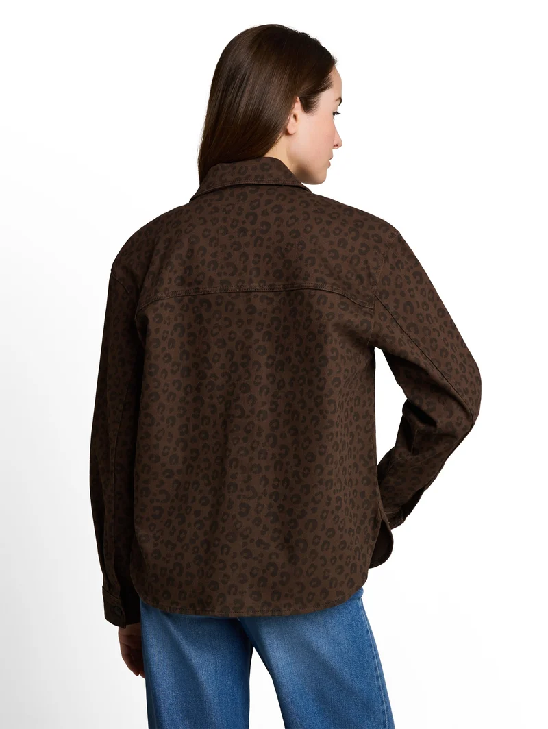 Übergangsjacke mit Leo-Print