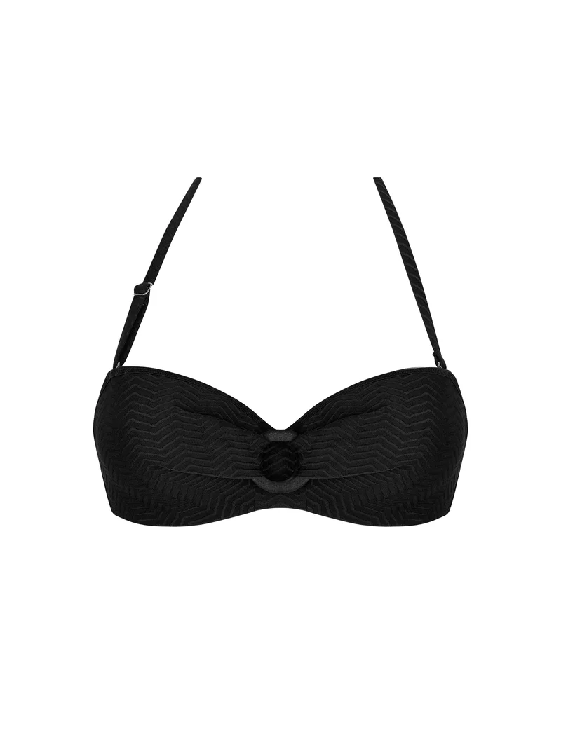 Antigel Bademode von Lise Charmel – La Zigzag Trägerloses Bandeau-Bikinioberteil Noir