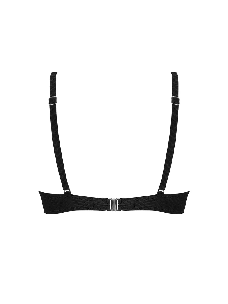 Antigel Swimwear von Lise Charmel - La Zigzag Gepolstertes Bikini-Oberteil Schwarz